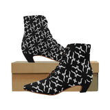 ABSTRACT W BOOT X Women's Pointed Toe Low Heel Booties (Model 052)