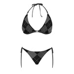 NOCTURNAL SWIM X Buckle Front Halter Bikini Swimsuit (Model S08)