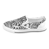 A ABSTRACT CASUAL Men's Slip-on Canvas Shoes (Model 019)