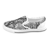 ABSTRACT CASUAL Men's Slip-on Canvas Shoes (Model 019)