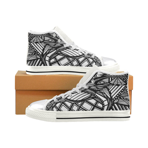 NOCTURNAL W Women's Classic High Top Canvas Shoes (Model 017)