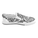 A ABSTRACT CASUAL Men's Slip-on Canvas Shoes (Model 019)