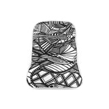 A ABSTRACT WHITE LEATHER School Backpack/Large (Model 1601)