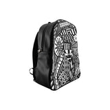 A ABSTRACT BLACK LEATHER School Backpack/Large (Model 1601)