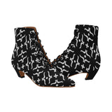 ABSTRACT W BOOT X Women's Pointed Toe Low Heel Booties (Model 052)