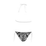NOCTURNAL SWIM Buckle Front Halter Bikini Swimsuit (Model S08)