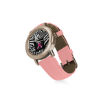 zzz-DONATE TO CANCER RESEARCH WITH THE TEAM MIRTO WOMEN'S ROSE GOLD - PINK LEATHER STRAP WATCH