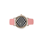 Women's Rose Gold Leather Strap Watch