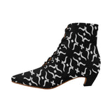 ABSTRACT W BOOT X Women's Pointed Toe Low Heel Booties (Model 052)