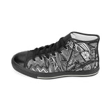 A ABSTRACT M HIGH TOP Men’s Classic High Top Canvas Shoes (Model 017)
