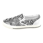 A ABSTRACT CASUAL Men's Slip-on Canvas Shoes (Model 019)