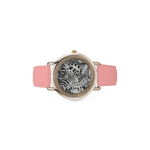 Women's Rose Gold Leather Strap Watch